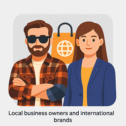 Local business owners and international brands